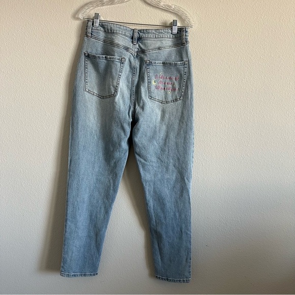 Sailor Moon Icons Embroidered Mom Jeans women’s new - Picture 5 of 16